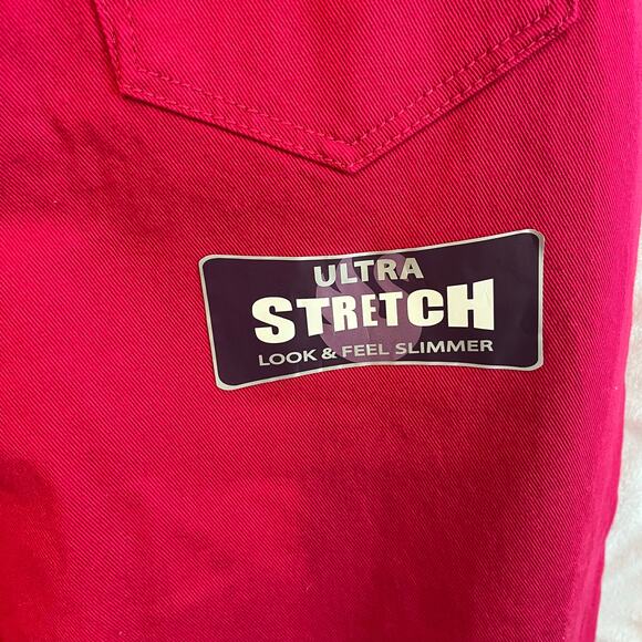 Gloria Vanderbilt Amanda Style Red with Belt Stretch Tummy Control - Picture 4 of 5